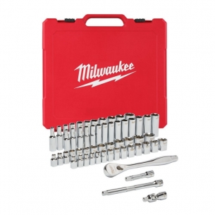 4932464946 Milwaukee Zestaw Nasadek z Grzechotk� 3/8 6-19mm Metryczne i calowe 56szt