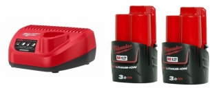 Zestaw 2 x  Bateria 3.0Ah + �adowarka M12 C12 Milwaukee